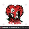 jack-and-sally-be-mine-floral-heart-svg