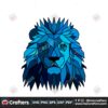 lion-blue-mascot-detroit-lions-svg