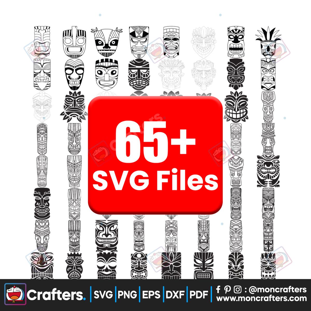 Tiki Head SVG Bundle, Tiki SVG Instant Download