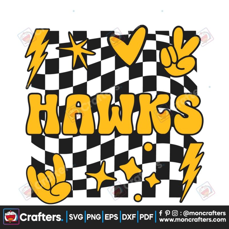 checkerboard-hawks-ncaa-team-svg
