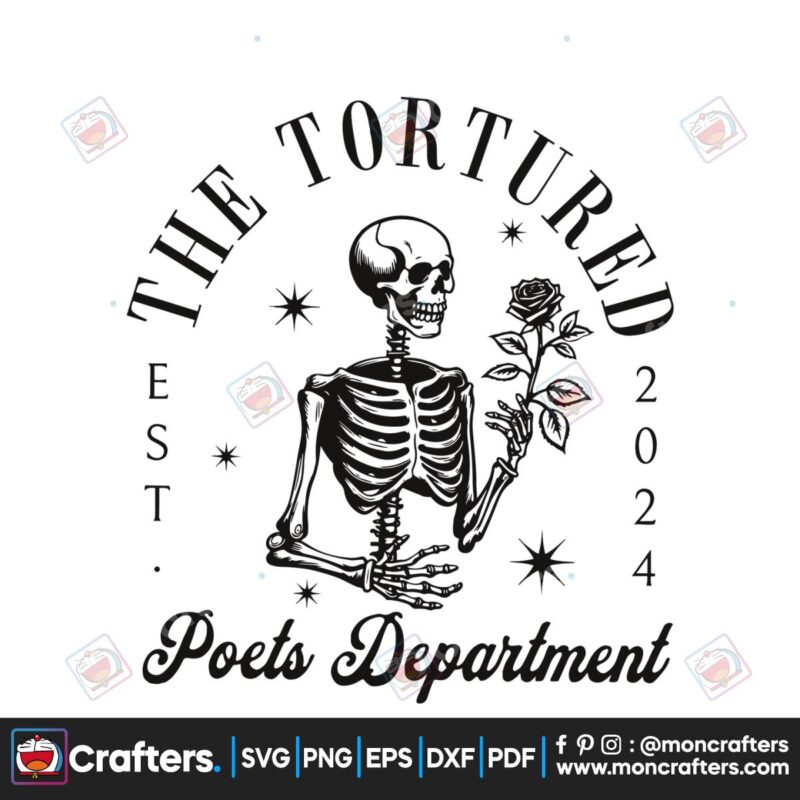 the-tortured-poets-department-skeleton-svg