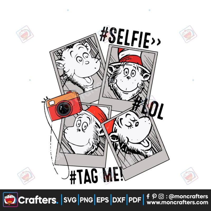 photograph-cat-in-the-hat-selfie-svg