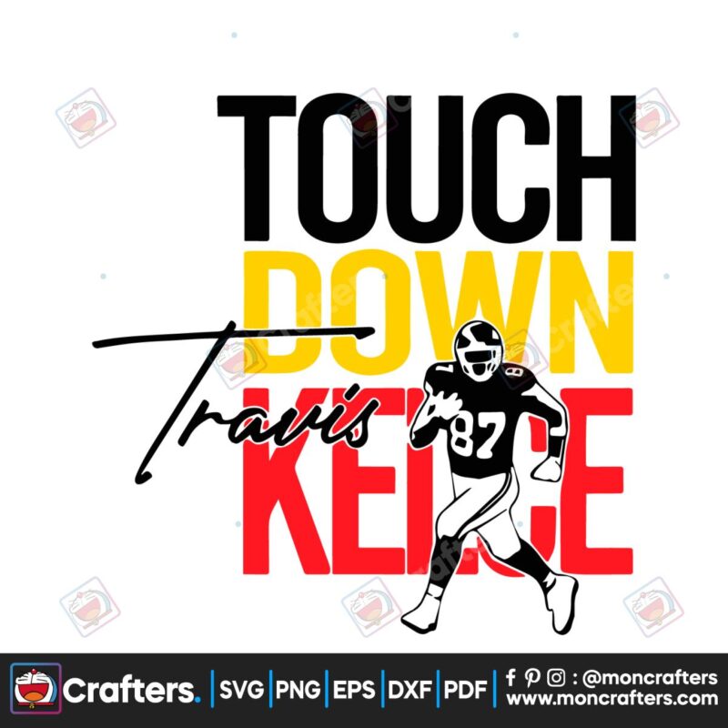 touchdown-travis-kelce-chiefs-player-svg
