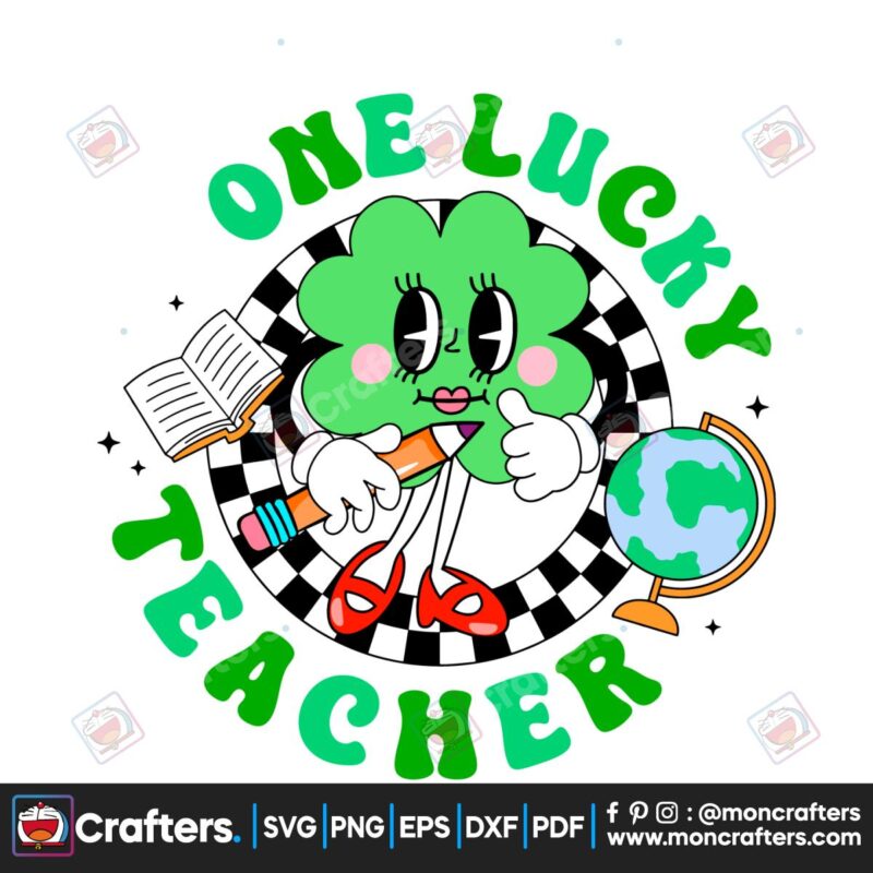 one-lucky-teacher-cute-shamrock-svg