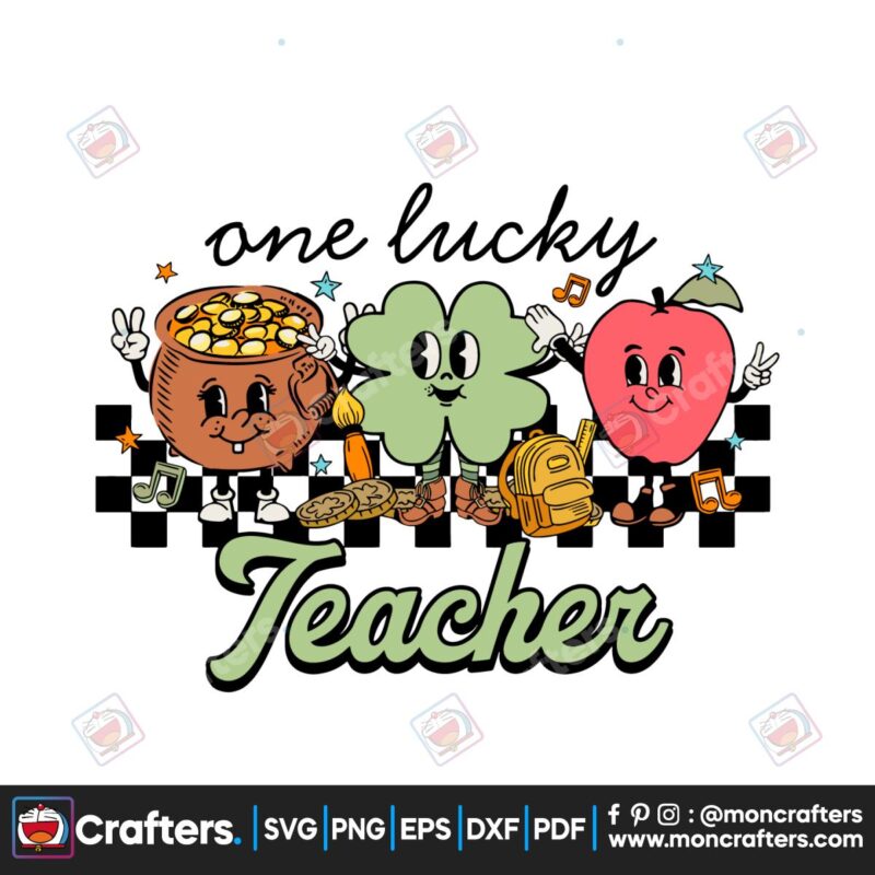 one-lucky-teacher-shamrock-patricks-day-svg