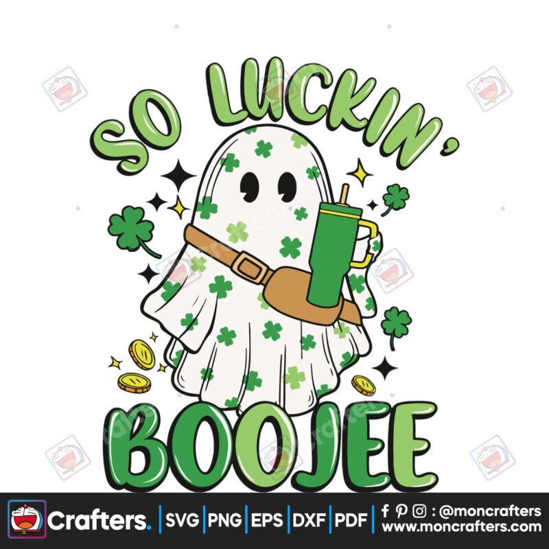 so-luckin-boujee-ghost-shamrock-svg