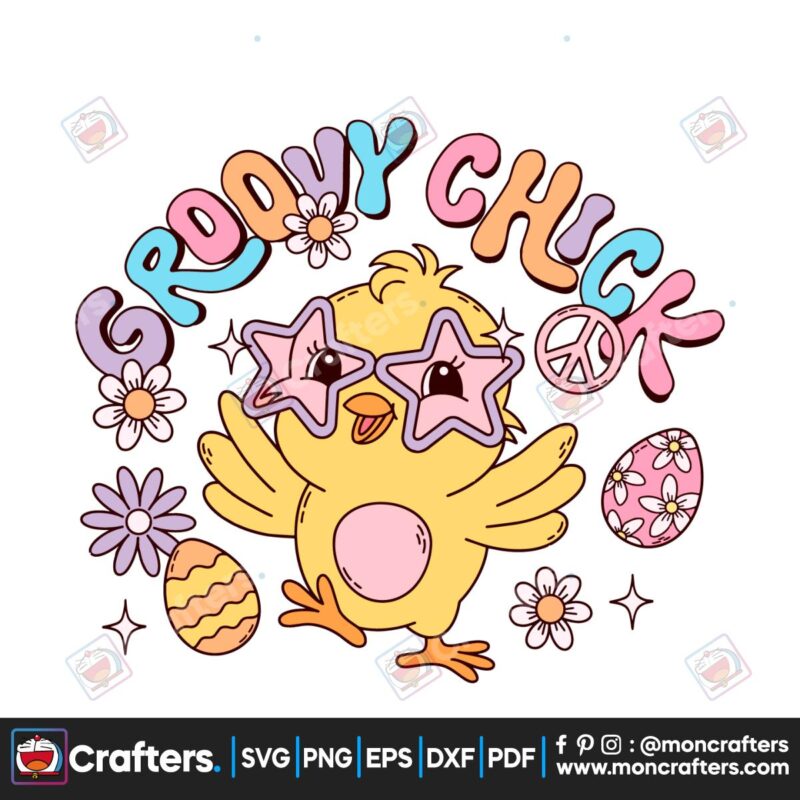 groovy-chick-hippie-easter-svg