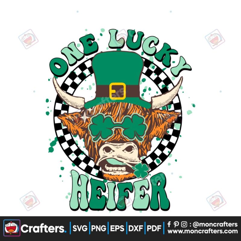 highland-cow-one-lucky-heifer-svg