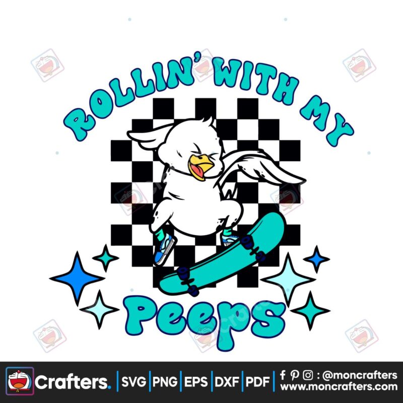 rollin-with-my-peeps-funny-easter-svg