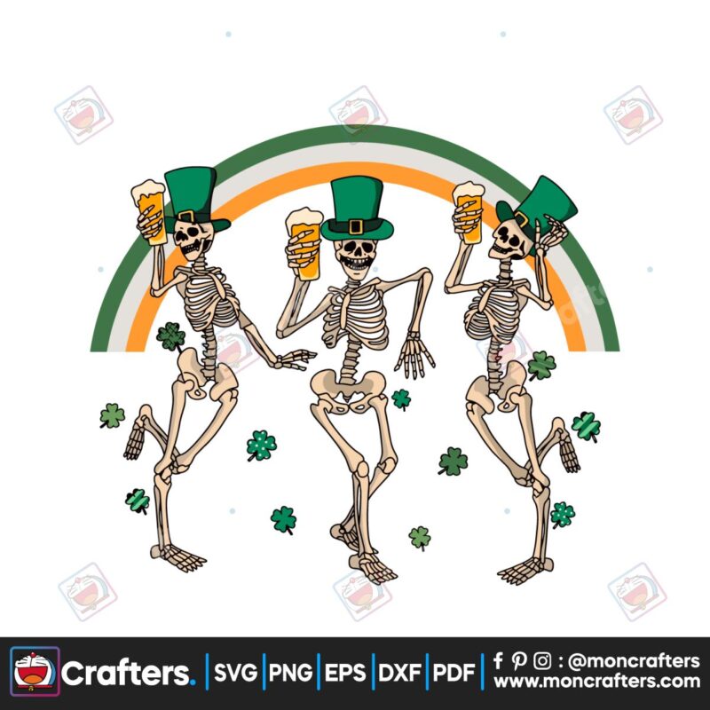 st-patricks-skeleton-drinking-svg