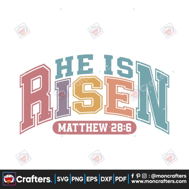 retro-he-is-risen-christian-easter-svg