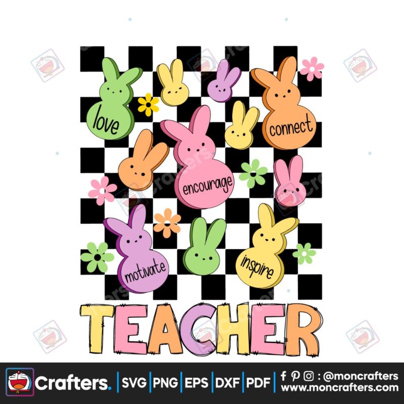checkerboard-teacher-bunny-love-connect-svg