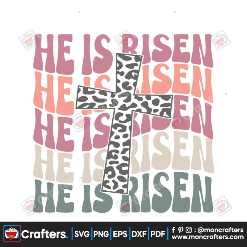 retro-he-is-risen-easter-cross-svg