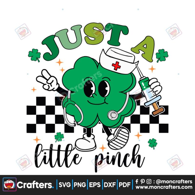 just-a-little-pinch-shamrock-nurse-svg