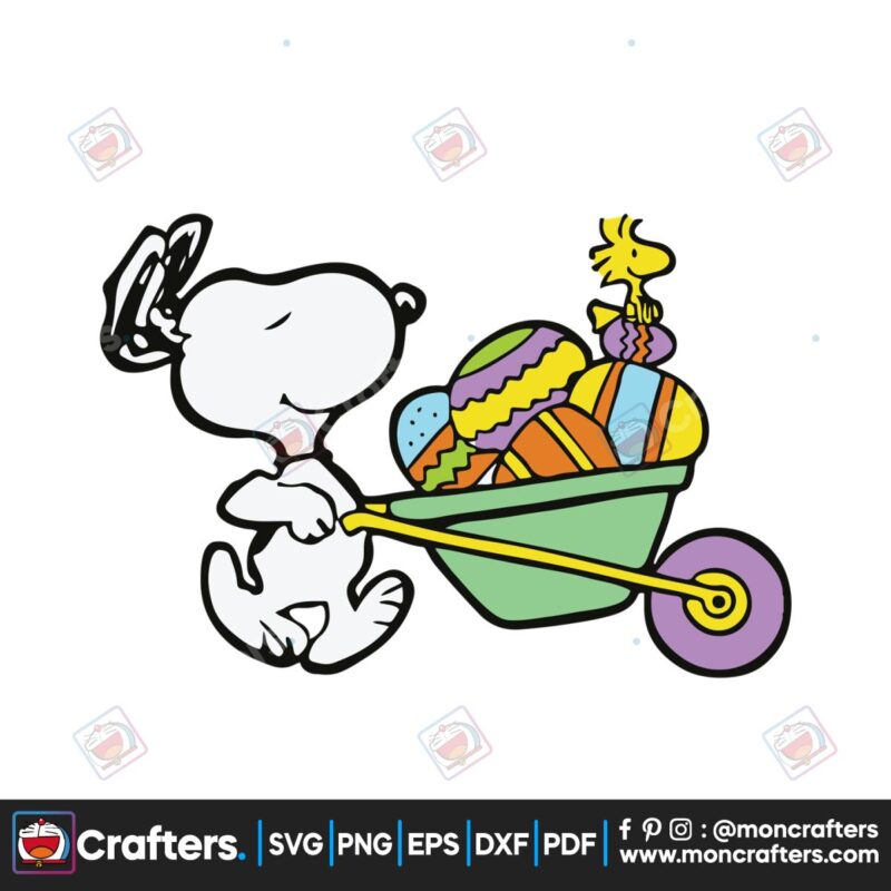 easter-wagon-snoopy-woodstock-svg