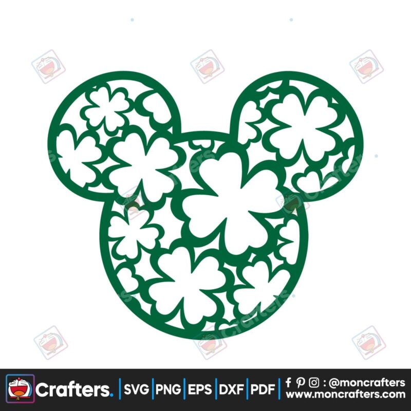 retro-mickey-head-with-shamrock-svg