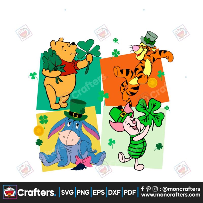 disney-pooh-characters-lucky-patricks-day-svg