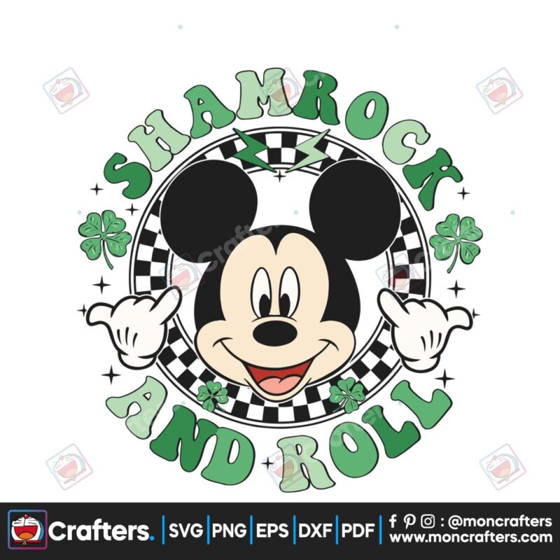 mickey-shamrock-and-roll-patricks-day-svg