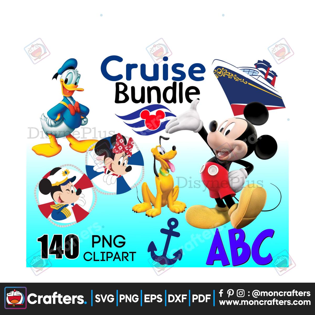 Mickey And Friends Cruise Bundle PNG Instant Download