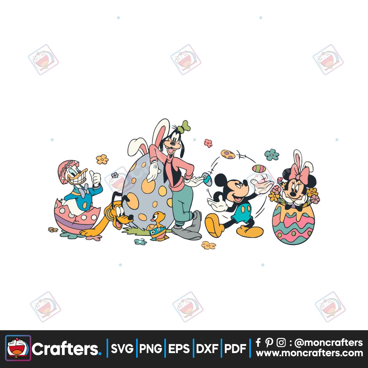 Easter Bunnies Disney Friends SVG Instant Download