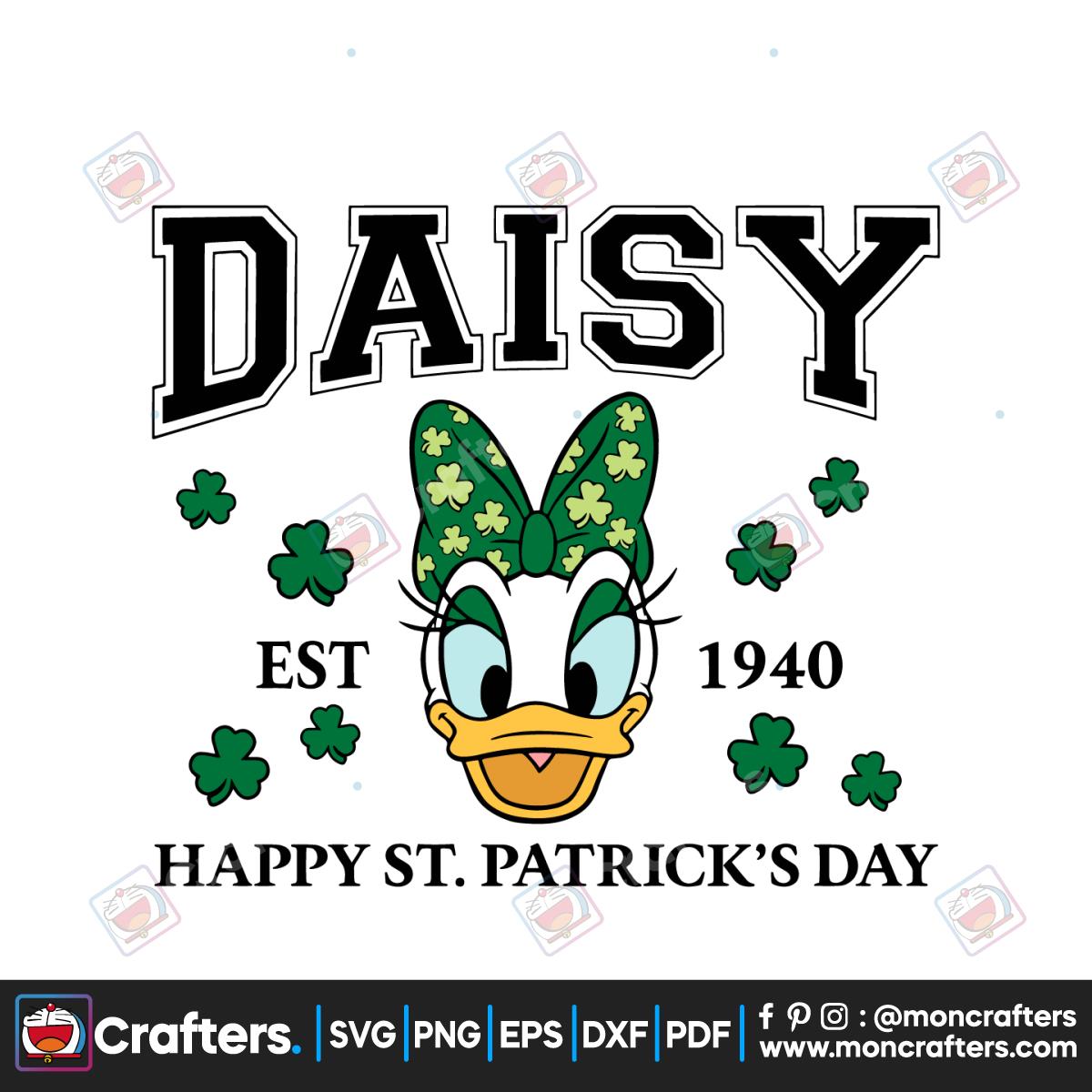 Disney Daisy Happy St Patricks Day SVG Instant Download