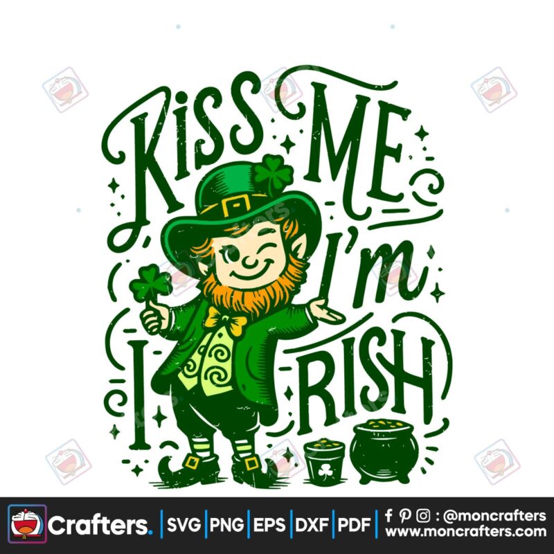 kiss-me-im-irish-leprechaun-svg