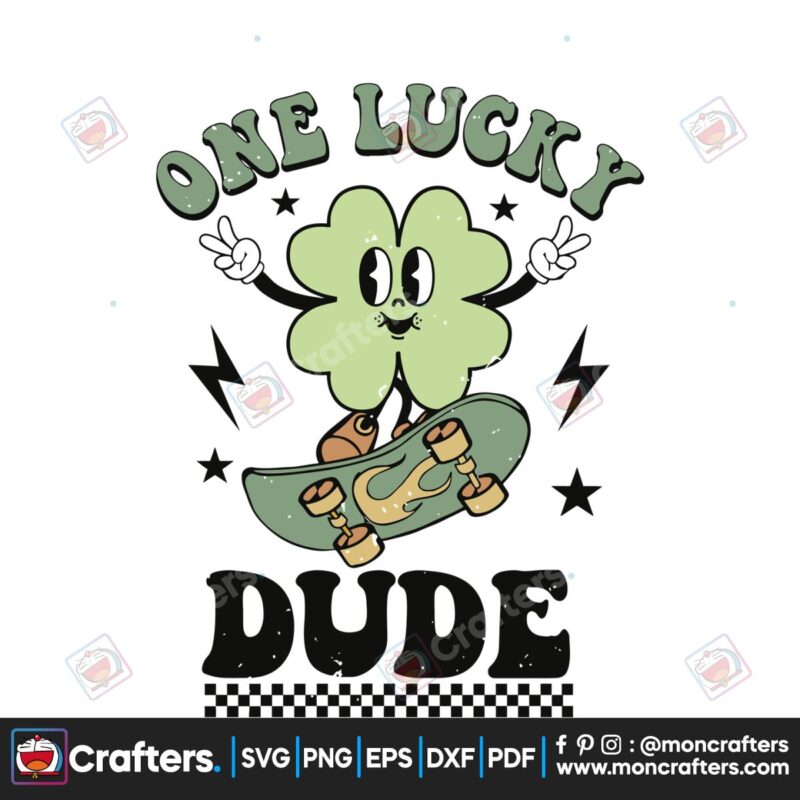 one-lucky-dude-shamrock-svg