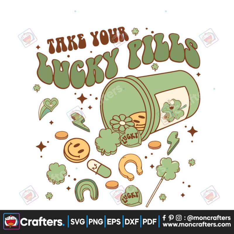take-your-lucky-pills-shamrock-svg