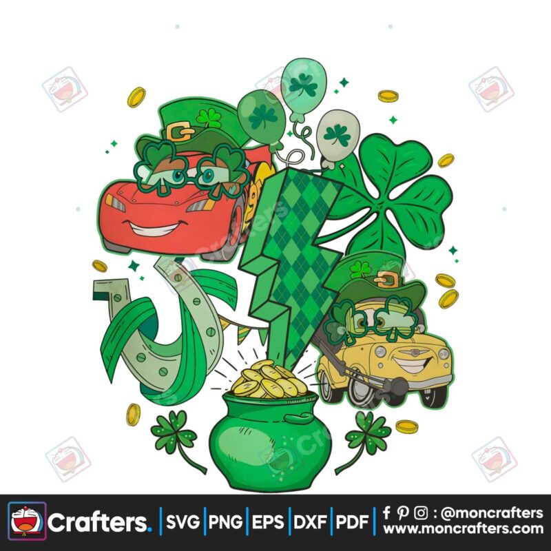 retro-cars-st-patrick-day-lightning-mcqueen-png