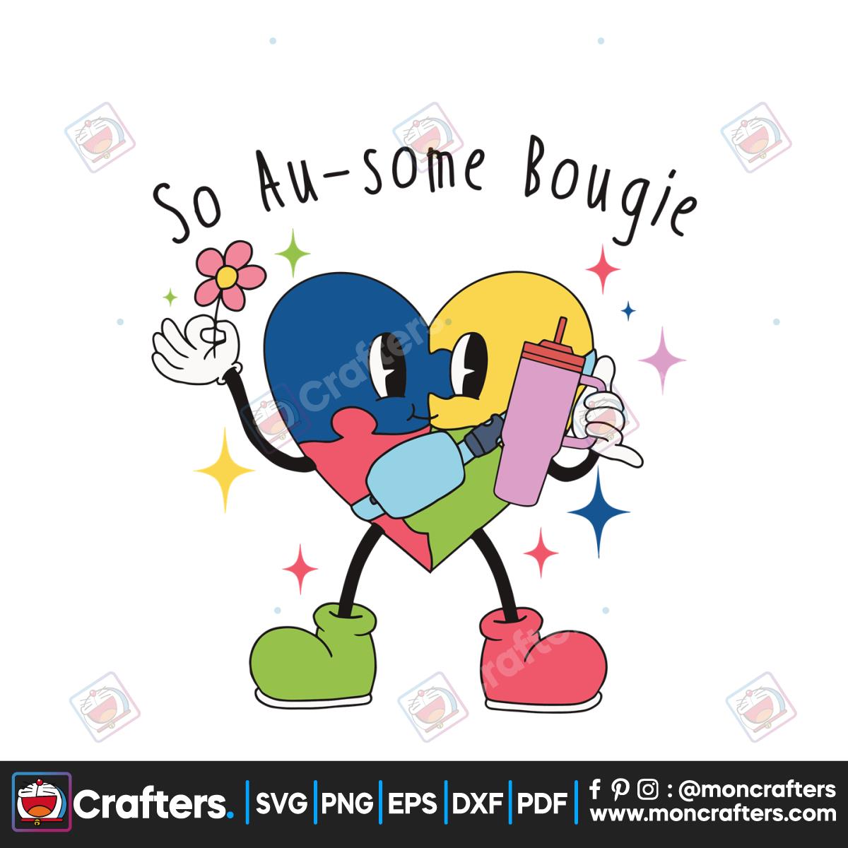 So Au Some Bougie Autism Heart SVG Instant Download Instant Download