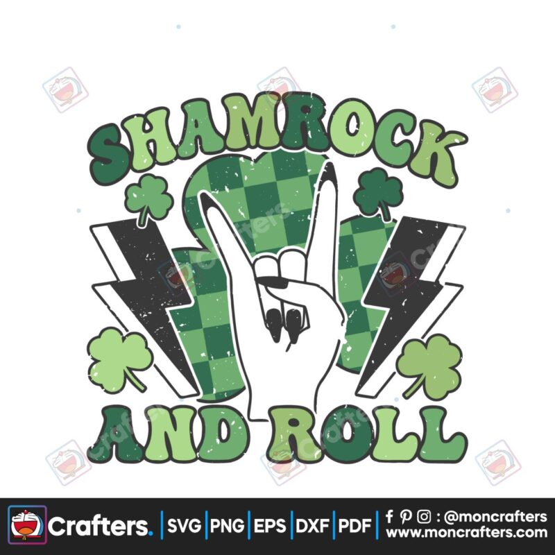 shamrock-and-roll-skeleton-hand-svg