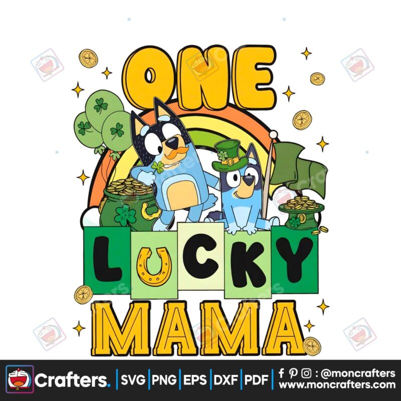 one-lucky-mama-bluey-patricks-day-png