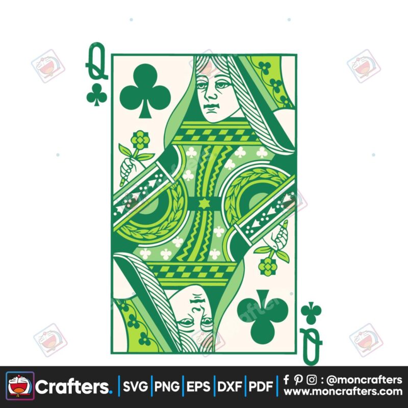 queen-of-clubs-st-patricks-day-svg