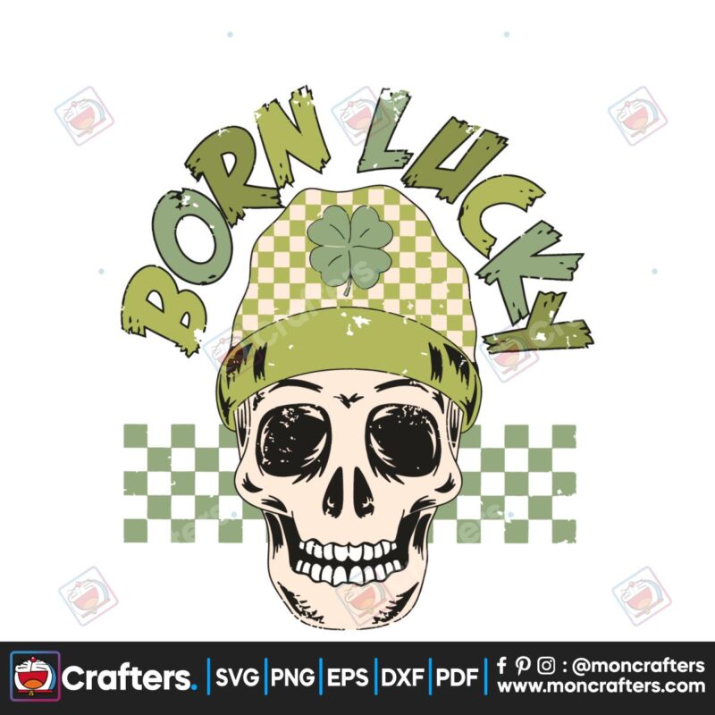 born-lucky-skull-st-patricks-day-svg