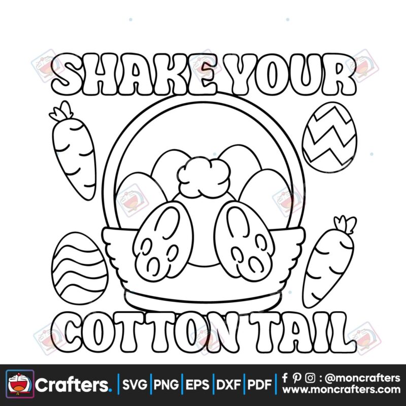 Shake Your Cotton Tail Bunny SVG Instant Download