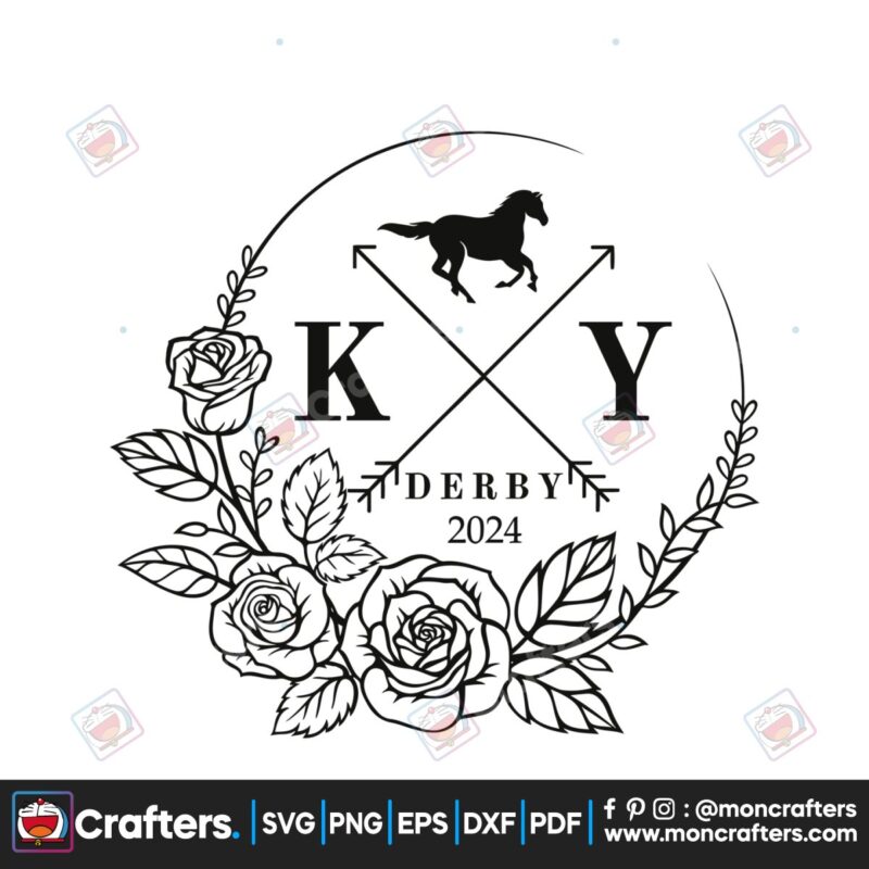 retro-flower-kentucky-derby-2024-svg