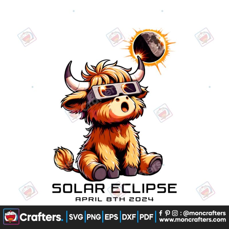 highland-cow-solar-eclipse-2024-png