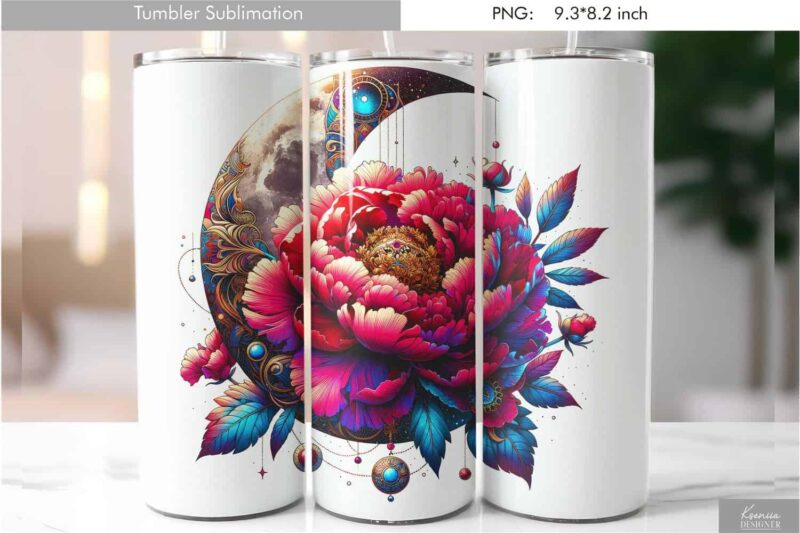 watercolor-wild-flowers-tumbler-design