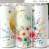 watercolor-wild-flowers-tumbler-design