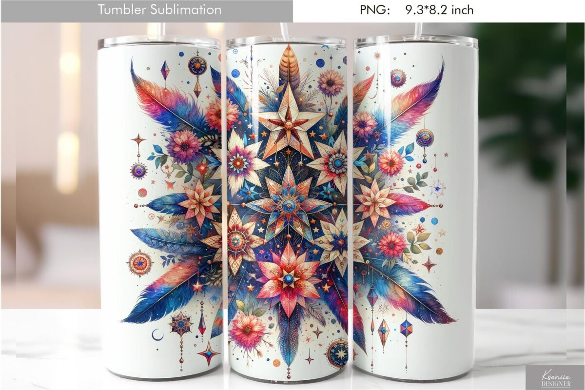 watercolor-wild-flowers-tumbler-design