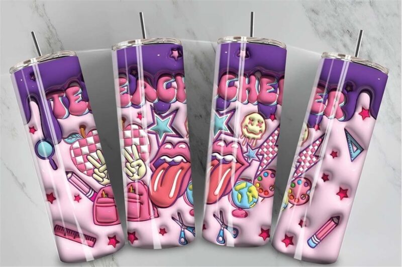 3d-retro-teacher-puffy-tumbler-design-instant-download
