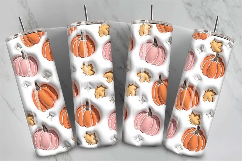 3d-inflated-puff-pumpkin-skinny-tumbler-instant-download