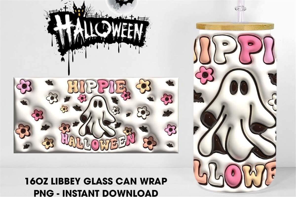 hippi-halloween-cute-ghouls-16oz-coffee-instant-download