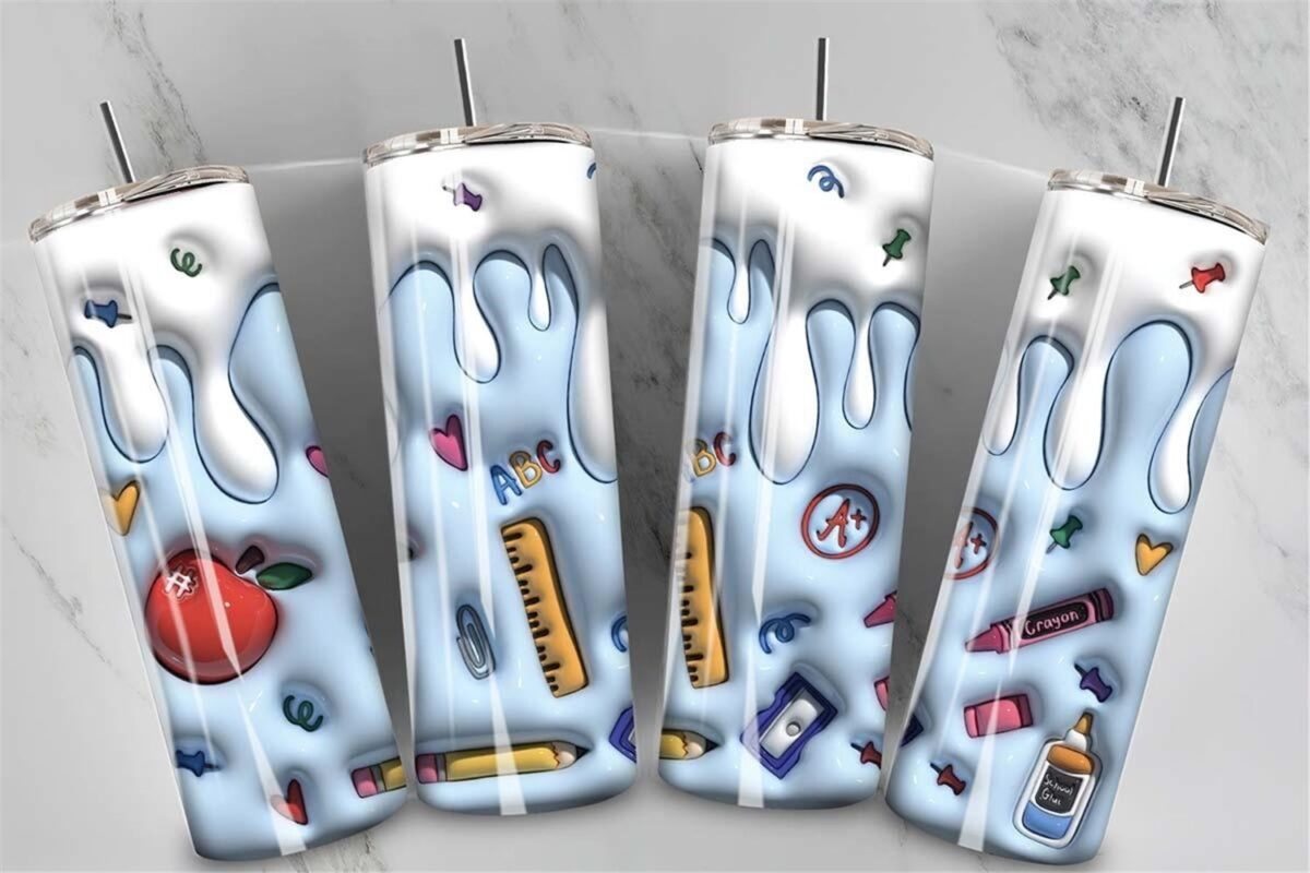 3d-inflated-dripping-school-supplies-tumbler-instant-download