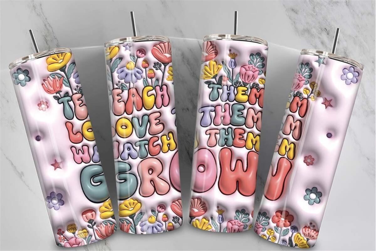 3d-teacher-floral-puffy-tumbler-instant-download