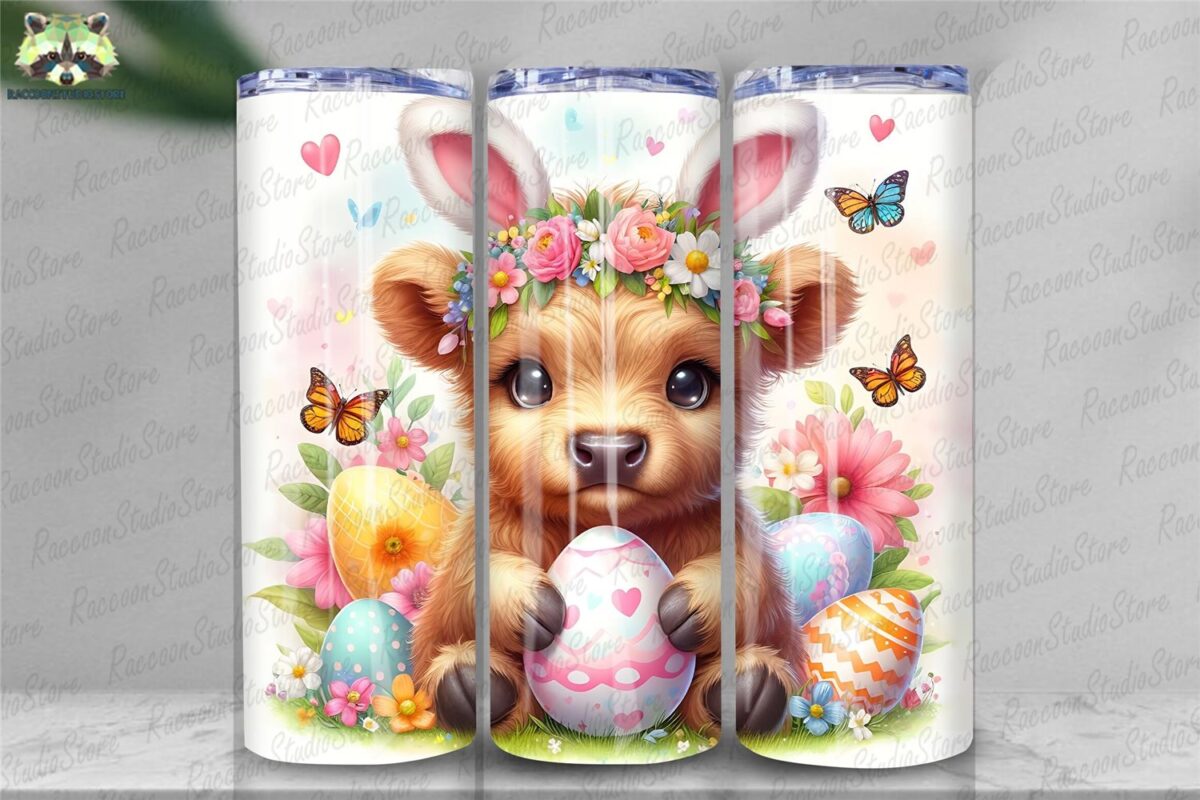 highland-cow-easter-tumbler-wrap-png-instant-download