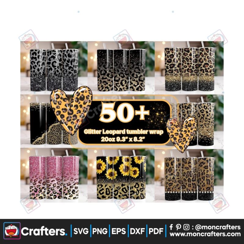 sunflower-leopard-tumbler-wrap-glitter-leopard-tumbler