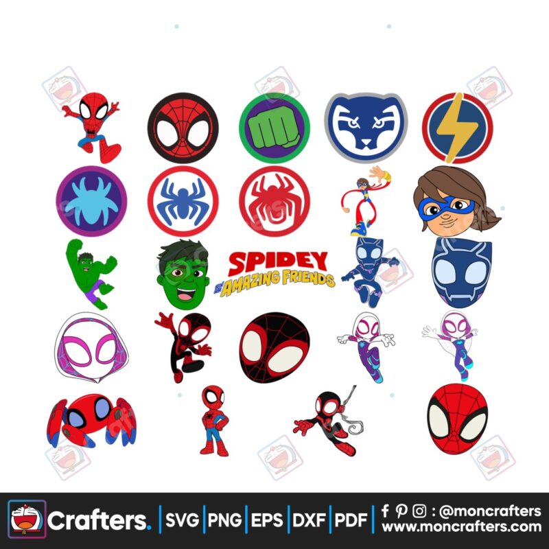 Spidey and His Amazing Friends SVG, Spiderman SVG, Spiderman Clipart ...