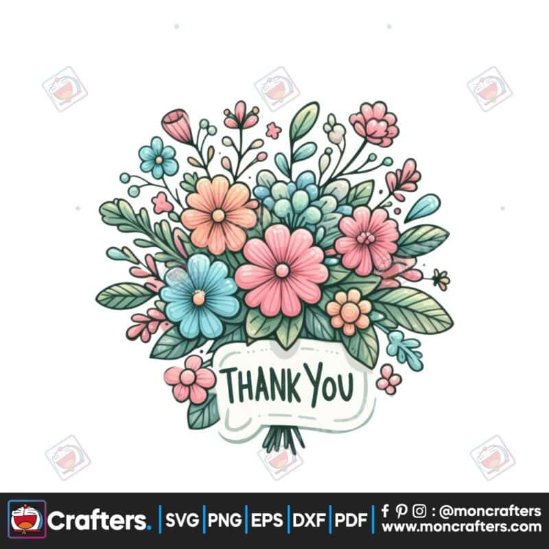 thank-you-flower-sublimation-clipart-png