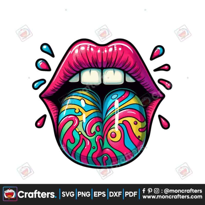 hippie-mouth-sublimation-clipart-png
